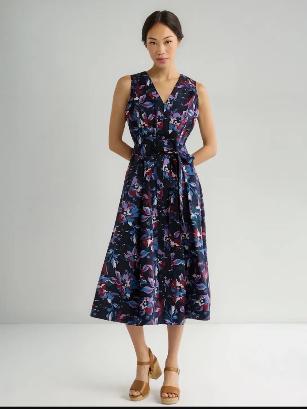 Free Assembly Floral Midi Cocktail Dress, XXL